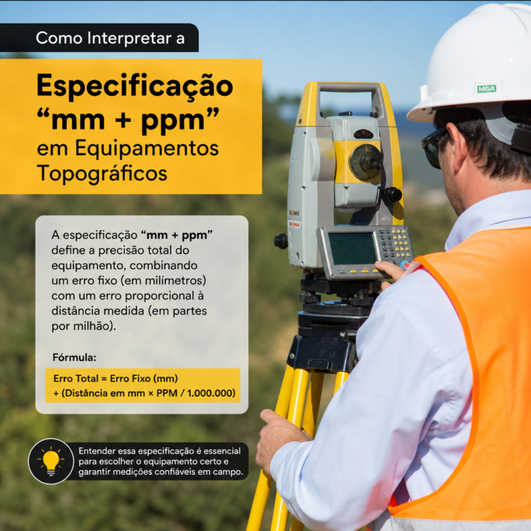 Como Interpretar a Especificação “mm + ppm” em Equipamentos Topográficos