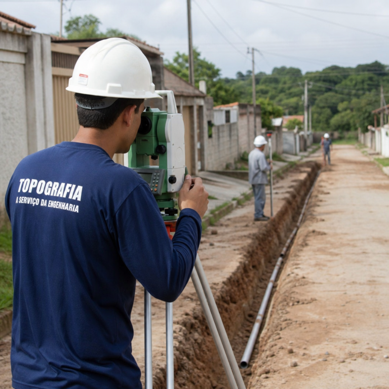 Topografia Aplicada ao Saneamento: Do Cadastro à Locação da Rede